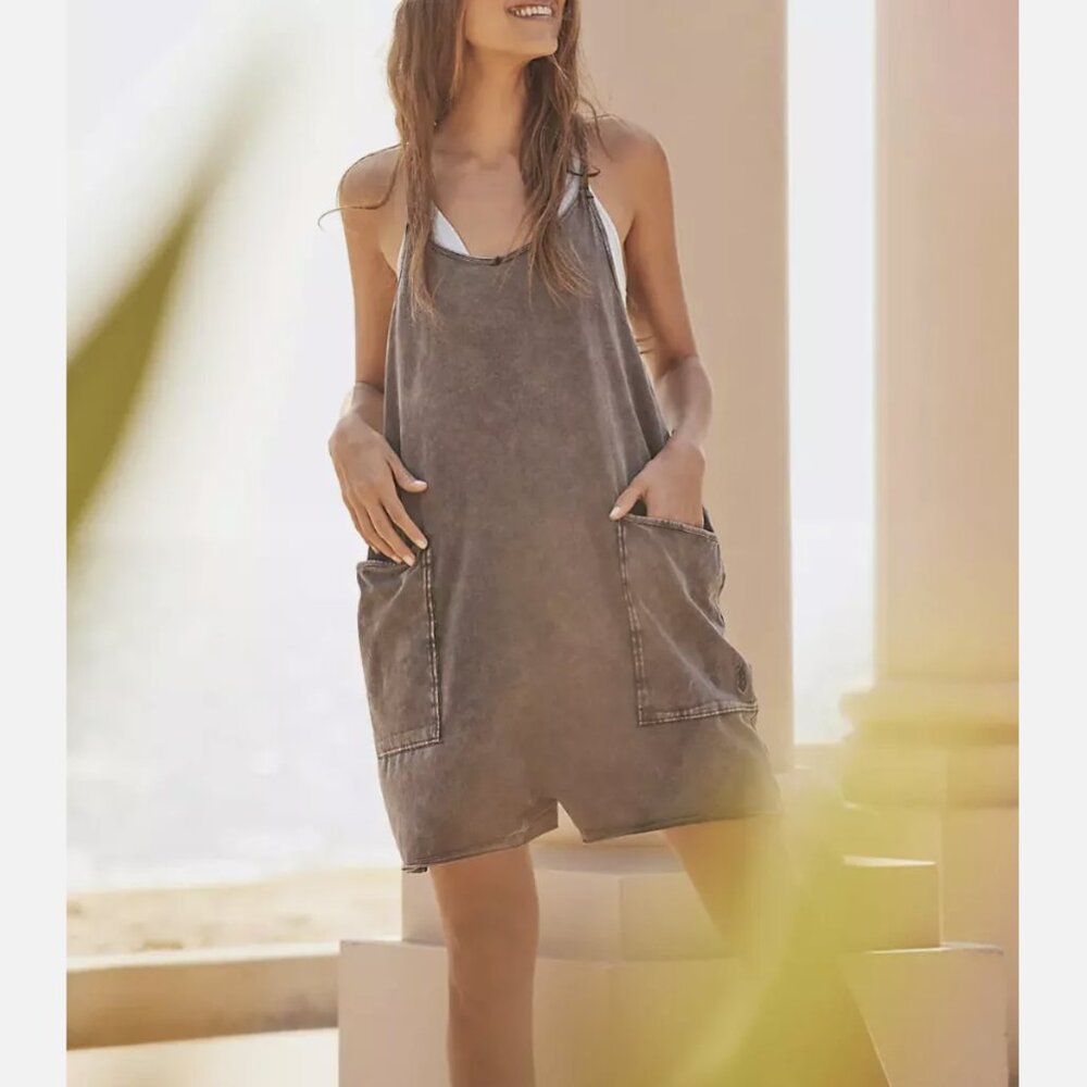 Free People - Movement - Washed Black - Hot Shot Romper